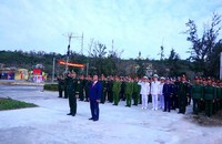 Lễ chào cờ chủ quyền đầu năm mới tại huyện đảo Bạch Long Vĩ, TP Hải Phòng.