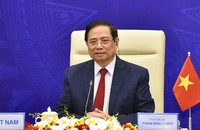 Thủ tướng Chính phủ Phạm Minh Chính phát biểu tại Hội nghị Tương lai châu Á lần thứ 26. - Ảnh: VGP/Nhật Bắc