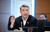 Trưởng Ban Tổ chức Trung ương Lê Minh Hưng phát biểu thảo luận. (Ảnh: Cổng TTĐT Quốc hội)
