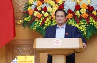 Thủ tướng chủ trì cuộc làm việc với Hội đồng Tư vấn chính sách. (Ảnh: VGP)
