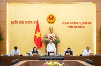 Chủ tịch Quốc hội Trần Thanh Mẫn phát biểu bế mạc Phiên họp. (Ảnh: Phạm Thắng)