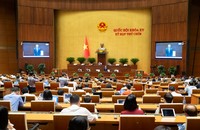 Quang cảnh phiên họp sáng 27/5. (Ảnh: Cổng TTĐTQH)