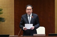 Chủ tịch Quốc hội Trần Thanh Mẫn phát biểu kết thúc đợt 1. (Ảnh: Cổng TTĐTQH)