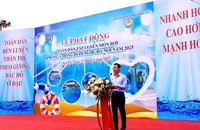 Phó Giám đốc Sở Văn hóa và Thể thao Phạm Xuân Tài phát biểu tại buổi Lễ.
