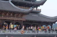 Chùa Tam Chúc, Hà Nam đón gần 5 nghìn du khách thăm quan trong 3 ngày Tết. Ảnh: Báo Hà Nam