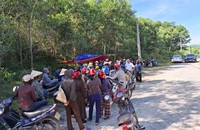 Cơ quan chức năng lấy lời khai đối tượng Mạnh. (Ảnh: Công an cung cấp)