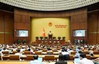 Sáng 7/5, Quốc hội nghe Tờ trình và Báo cáo thẩm tra Dự án Luật Tổ chức chính quyền địa phương (sửa đổi). (Ảnh: Chinhphu.vn)