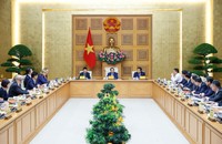 Cuộc làm việc nhằm lắng nghe, giải quyết các vướng mắc, đề xuất giải pháp thúc đẩy hợp tác đầu tư, kinh doanh Việt Nam - Hoa Kỳ. (Ảnh: VGP/Nhật Bắc)