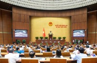 Phó Chủ tịch Quốc hội Nguyễn Khắc Định điều hành phiên họp. (Ảnh trong bài: quochoi.vn)