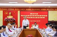 Tổng Bí thư Tô Lâm chủ trì buổi làm việc với Ban Chính sách, chiến lược Trung ương về cơ chế, chính sách quản lý hiệu quả thị trường vàng trong thời gian tới - Ảnh: VGP