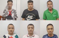 Đối tượng cầm đầu Nguyễn Hữu Phi (đánh dấu X) và các đối tượng trong đường dây đánh bạc.