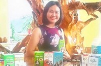 Hoàng Thị Ngọc và các sản phẩm thực phẩm chức năng giả có liên quan tới vụ án.