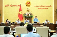 Phó Chủ tịch Quốc hội Nguyễn Khắc Định điều hành nội dung phiên họp. (Ảnh trong bài: Quochoi.vn)