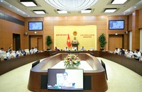 Quang cảnh phiên làm việc của UBTVQH chiều 6/6. (Ảnh: quochoi.vn).