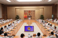 Quang cảnh cuộc họp về Đề án Tổng kết thực hiện Nghị quyết Trung ương 5 khóa XII về doanh nghiệp nhà nước. (Ảnh trong bài: VGP)