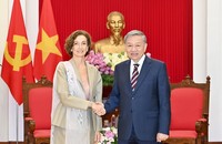 Tổng Bí thư Tô Lâm tiếp Tổng Giám đốc UNESCO Audrey Azoulay. (Ảnh: Đăng Khoa/Nhandan.vn)