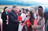 Tổng Bí thư Tô Lâm và Phu nhân bắt đầu thăm cấp Nhà nước Cộng hòa Belarus