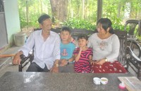 Gia đình hạnh phúc của anh Khiêm.