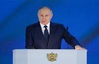 Tổng thống Nga Vladimir Putin đọc Thông điệp Liên bang tại thủ đô Moscow.