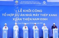 Phó Thủ tướng Lê Thành Long dự lễ khởi công dự án Thép Xanh Nam Định.