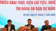 Bộ trưởng Lê Thành Long, Thứ trưởng Mai Lương Khôi, Tổng cục trưởng Nguyễn Quang Thái chủ trì Hội nghị triển khai công tác THADS hành chính năm 2021.