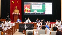 Quang cảnh hội nghị tại điểm cầu Hà Nội.
