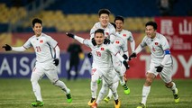 Niềm vui chiến thắng của các cầu thủ U23 Việt Nam (ảnh: VTV)