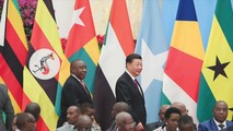 Chủ tịch Trung Quốc Tập Cận Bình và Tổng thống Nam Phi Cyril Ramaphosa tại diễn đàn về hợp tác giữa Trung Quốc và các nước châu Phi ở Bắc Kinh