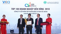 Đại diện Tập đoàn Novaland tại lễ vinh danh Doanh nghiệp bền vững 2018