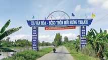 Cổng chào xã Hưng Thạnh, huyện Tân Phước, Tiền Giang. Ảnh: Thuỵ Anh - Văn Đát.