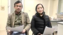 Anh Thịnh, chị Hòa phản ánh sự việc với PV.
