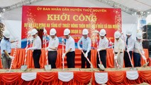 Huyện Thuỷ Nguyên khởi công xây dựng hạ tầng kỹ thuật nông thôn mới kiểu mẫu xã Gia Minh (giai đoạn II) ngày 8/4/2021.