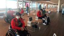 Những thành viên đầu tiên của Đoàn TTNKT Việt Nam đã đến Nhật Bản và đang làm các thủ tục nhập cảnh (Ảnh: ĐKT)