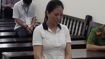 Bị cáo Nguyệt tại tòa.