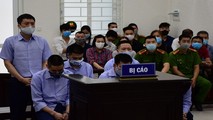 Các bị cáo tại tòa.