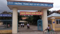 Trường THCS Long Hòa – nơi xảy ra vụ giáo viên đánh học sinh
