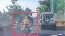Hình ảnh Trung úy Lập được ghi lại. Ảnh cắt từ clip.