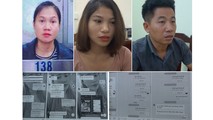 Từ trái qua phải: Hồ Thị Vớn, Nguyễn Thị Dương, Nguyễn Châu Tuấn. Ảnh: Công an tỉnh Thanh Hóa.