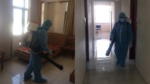 Hai địa điểm cách ly tập trung của Vietnam Airlines được khử trùng. Ảnh: Trung tâm Kiểm soát bệnh tật TP HCM.