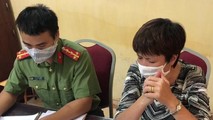 Đối tượng Lan tại cơ quan công an