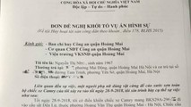 Chủ xe Camry bị cào xước gửi đơn đề nghị khởi tố vụ án hình sự