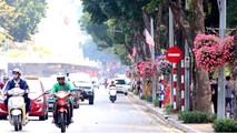 Đường phố Hà Nội được trang hoàng chào mừng Hội nghị Thượng đỉnh Mỹ- Triều