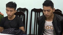 Đinh Văn Giáp và Đinh Văn Trường tại cơ quan điều tra.