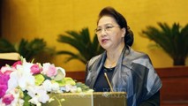 Chủ tịch Quốc hội Nguyễn Thị Kim Ngân phát biểu tại cuộc gặp mặt