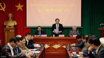 Ông Nguyễn Xuân Thắng, Giám đốc Học viện Chính trị Quốc gia Hồ Chí Minh, Chủ tịch Hội đồng Lý luận Trung ương chủ trì kỳ họp.