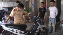 Đối tượng Nguyễn Vinh và chiếc xe máy gây tai nạn