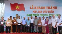 Khánh thành Nhà bia lưu niệm khu căn cứ Tỉnh uỷ Vĩnh Long tại Đồng Tháp