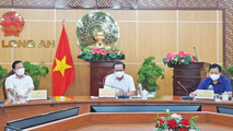 Bí thư Tỉnh ủy Long An Nguyễn Văn Được chỉ đạo cuộc họp trực tuyến với các địa phương, sở, ngành của Long An về công tác phòng, chống dịch bệnh COVID-19.ngày 22/6