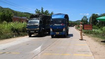 Một chốt kiểm soát dịch COVID-19 trên địa bàn tỉnh Bình Định.
