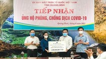 Đất Xanh Miền Trung trực tiếp ủng hộ Ủy ban Mặt trận Tổ quốc Việt Nam tỉnh Quảng Bình 1 tỷ đồng trong đợt phát động đóng góp quỹ mua vaccine.